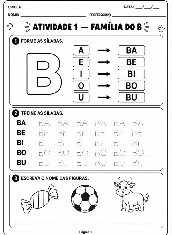Atividade 1 — família do B