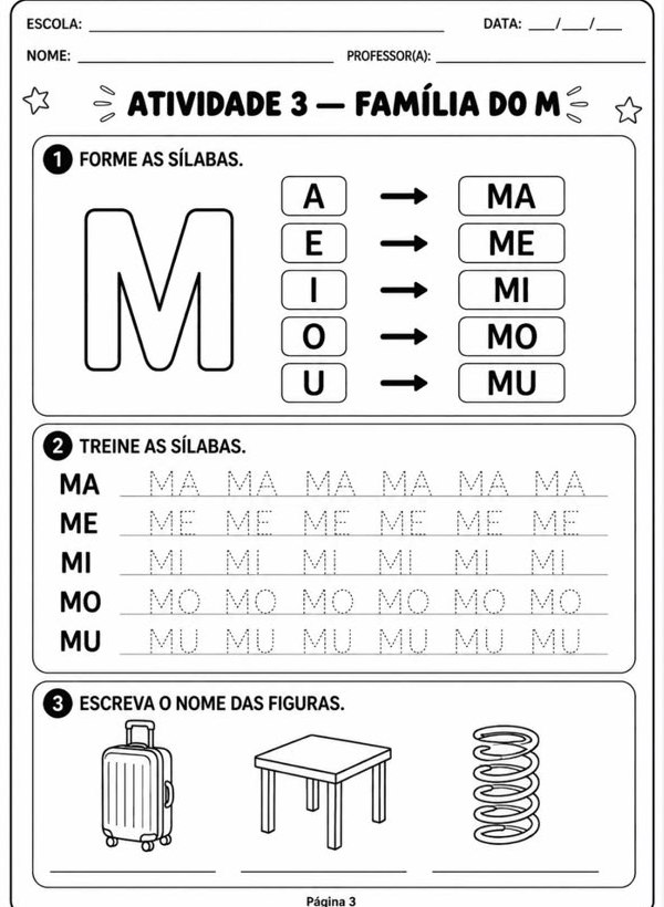Atividade 3 — família do M