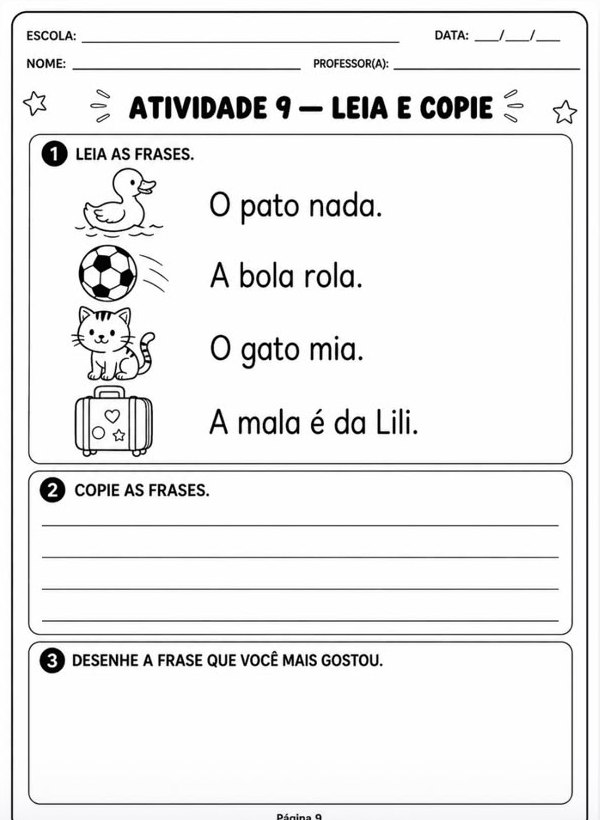 Atividade 9 — leia e copie