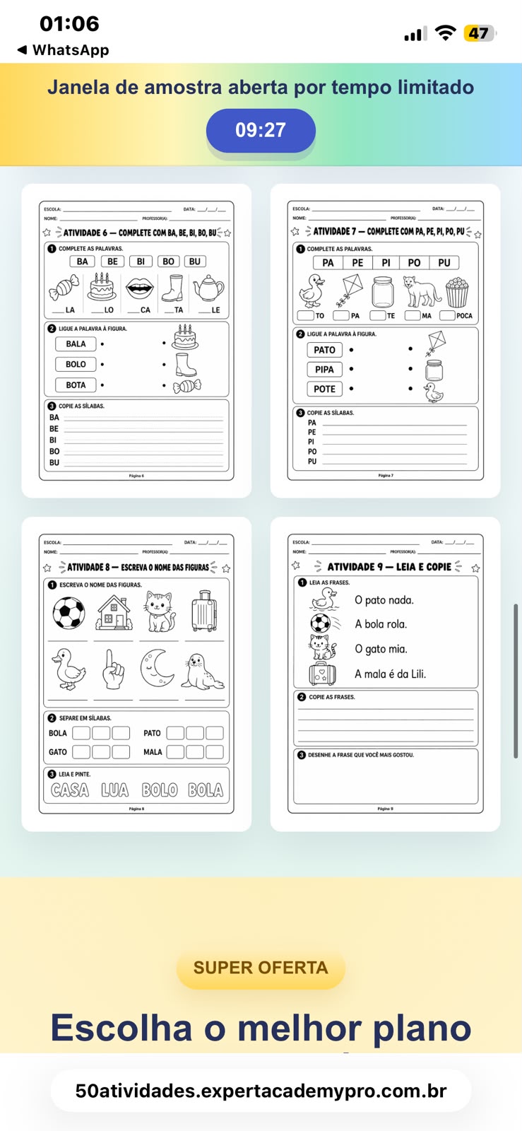 Atividade 7 — complete com PA, PE, PI, PO, PU